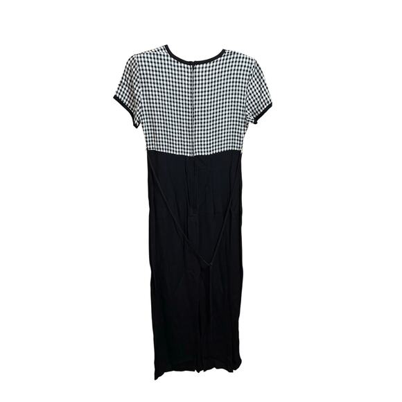 Vintage All That Jazz Dress Black and White Gingham with Sunflowers Size 7/8 - Picture 4 of 4
